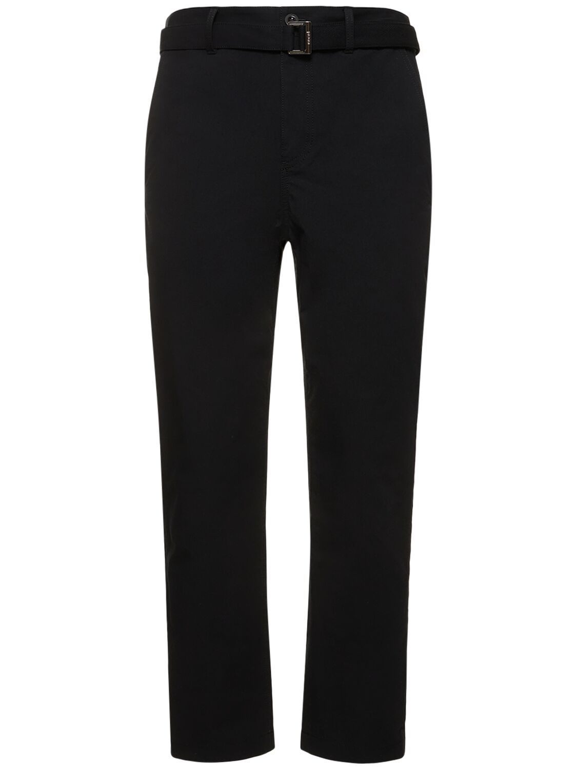 Sacai Ripstop Cotton & Nylon Pants In Black