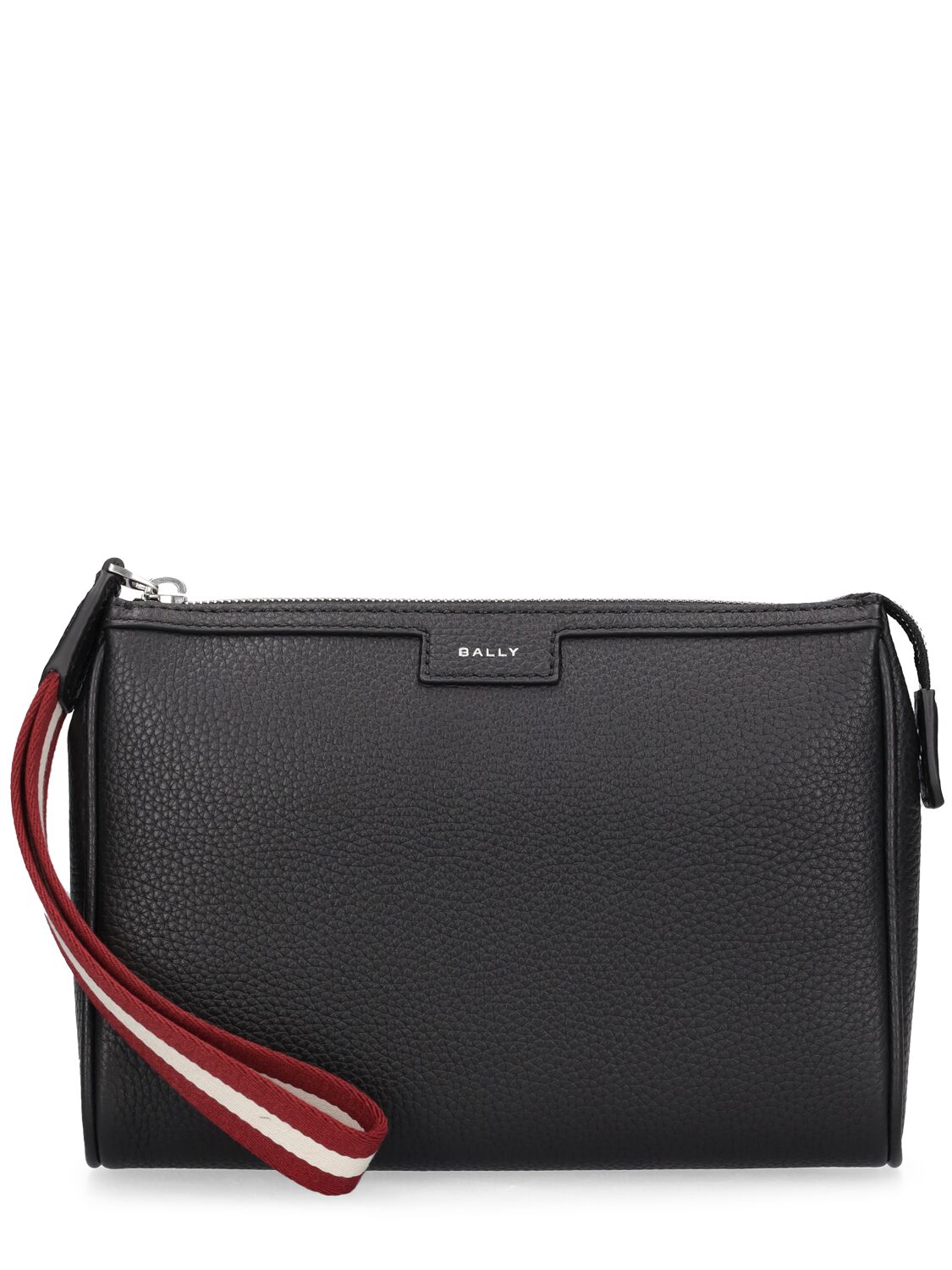 Bally Code Leather Clutch In Black
