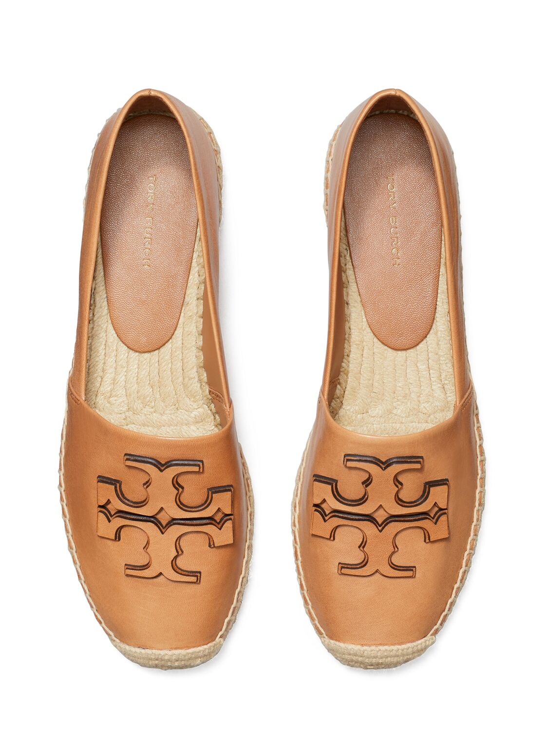 Shop Tory Burch 20mm Ines Leather Espadrilles In 棕黄色