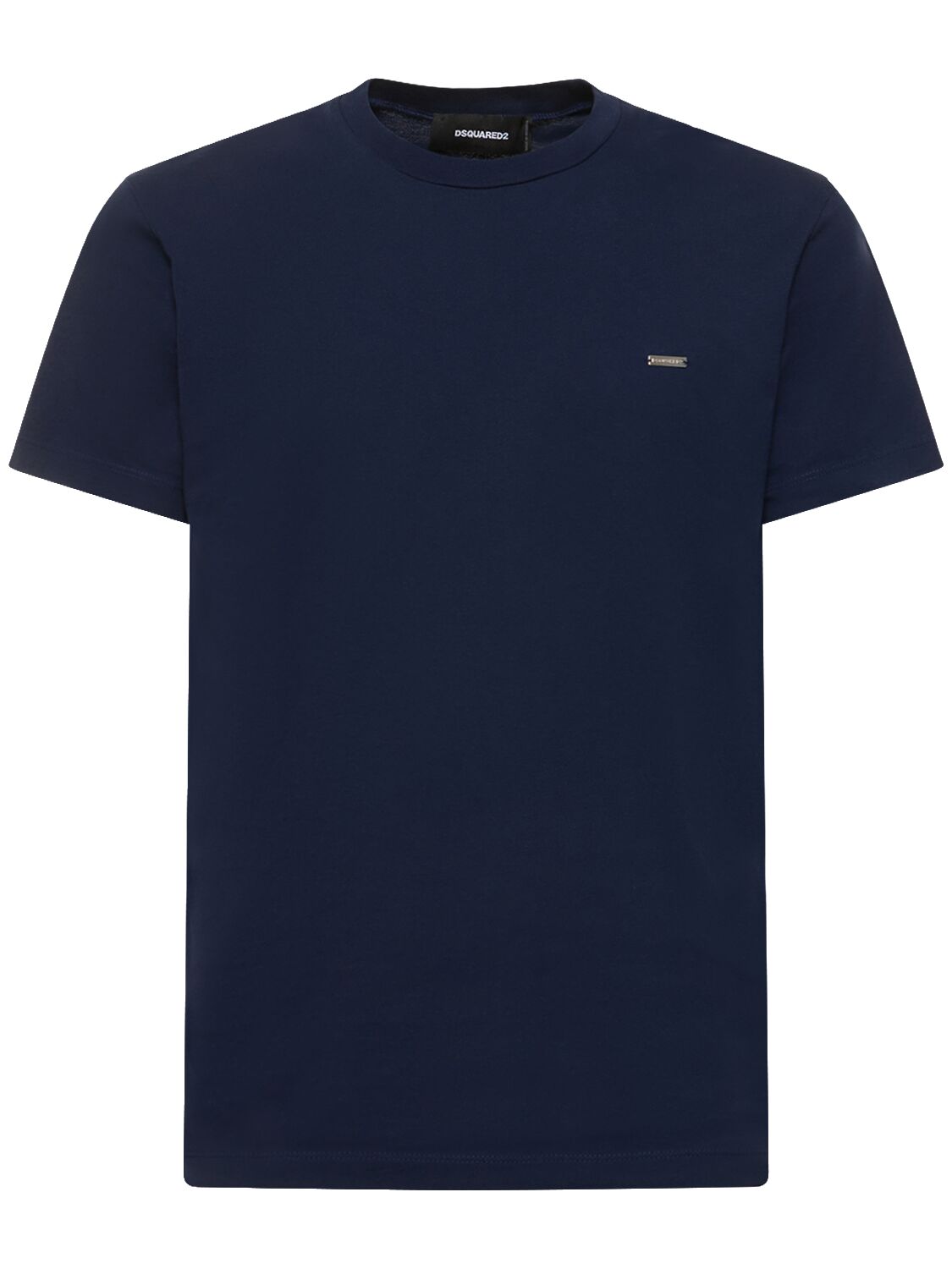 Dsquared2 Logo Cotton Jersey T-shirt In Navy