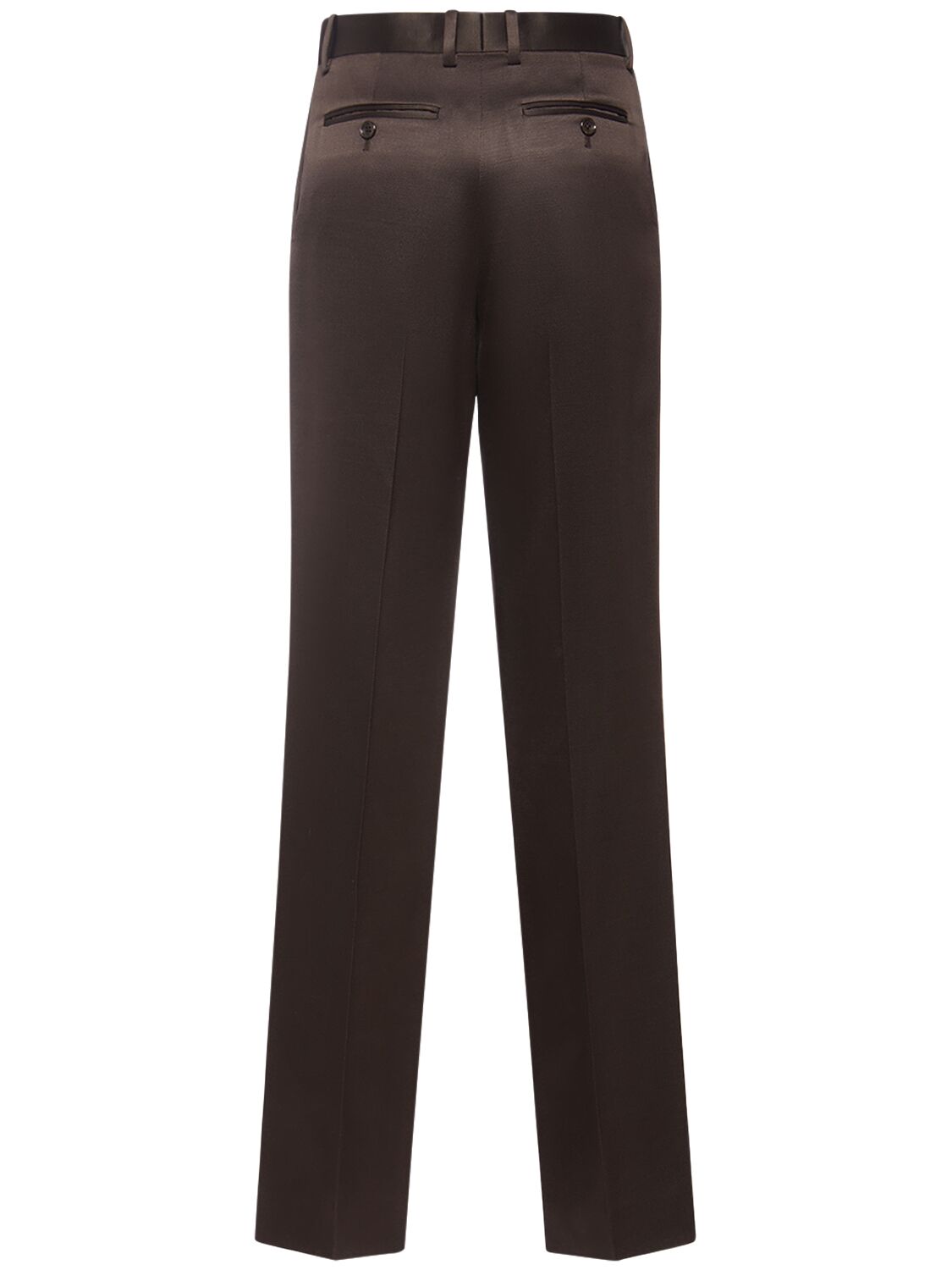 Shop Tom Ford Silk & Wool Twill Bootcut Pants In Brown