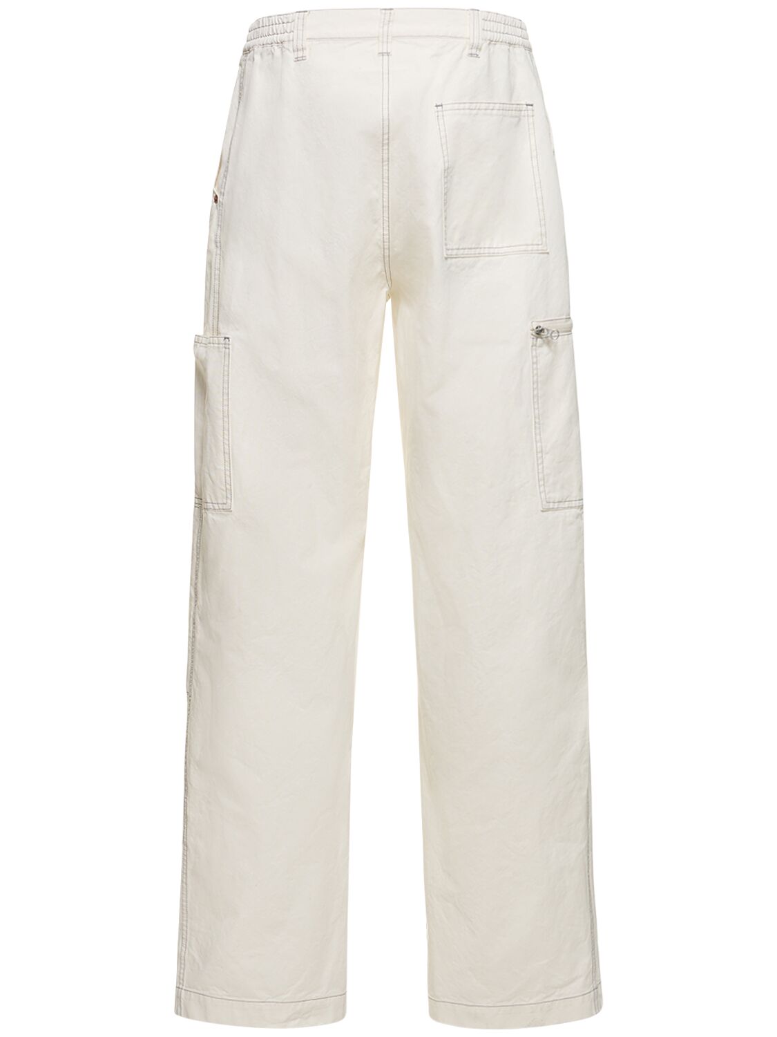 Shop Mm6 Maison Margiela Cotton Canvas Cargo Pants In White