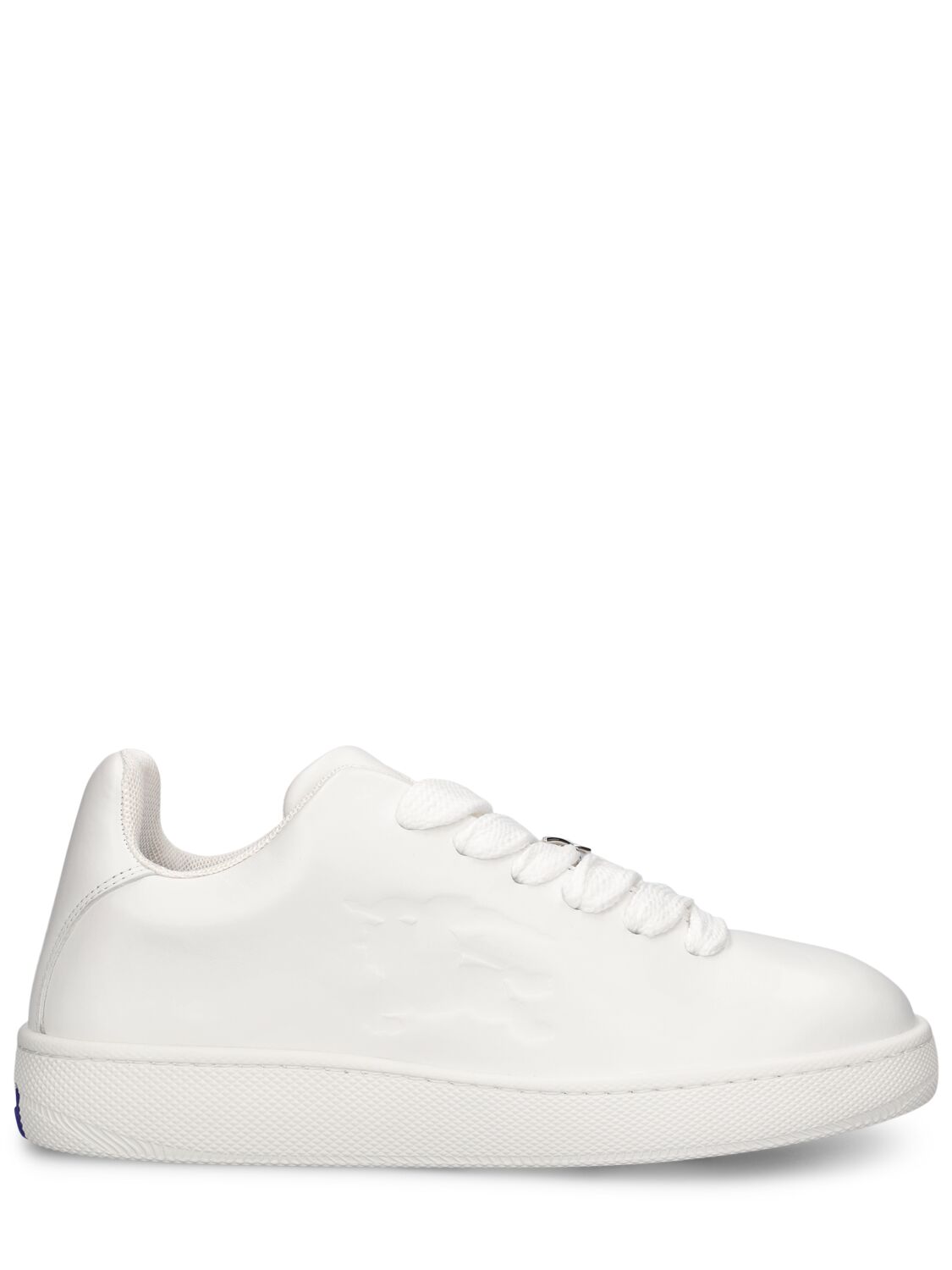 Shop Burberry Mf Ms25 Leather Low Top Sneakers In White