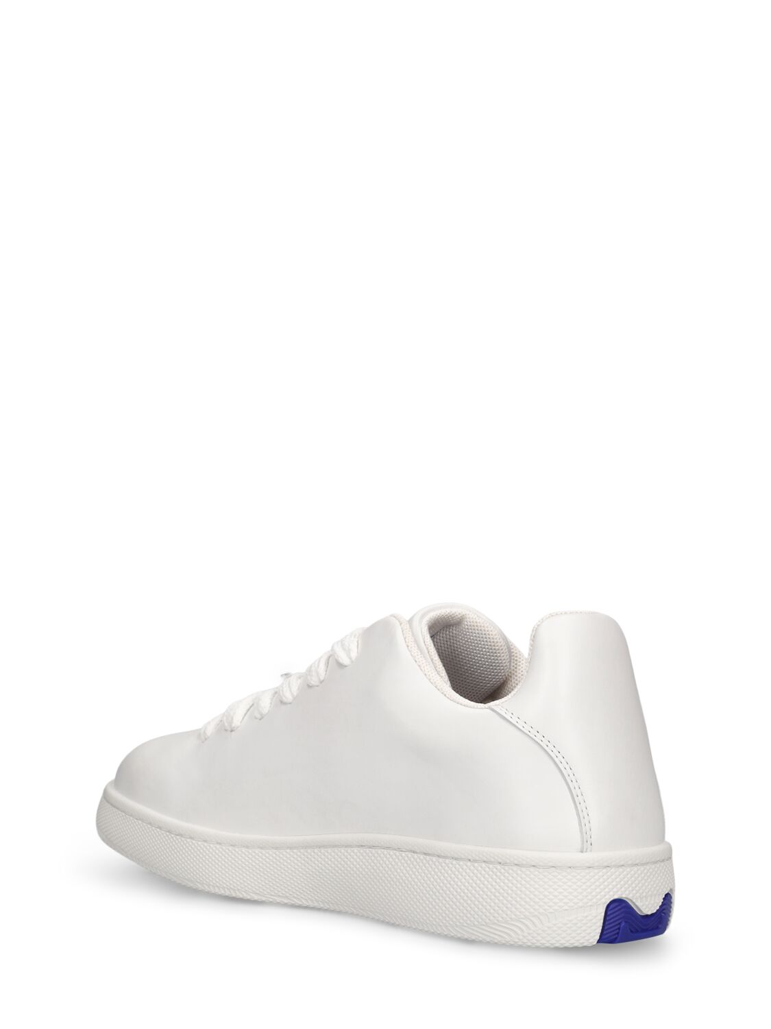 Shop Burberry Mf Ms25 Leather Low Top Sneakers In White
