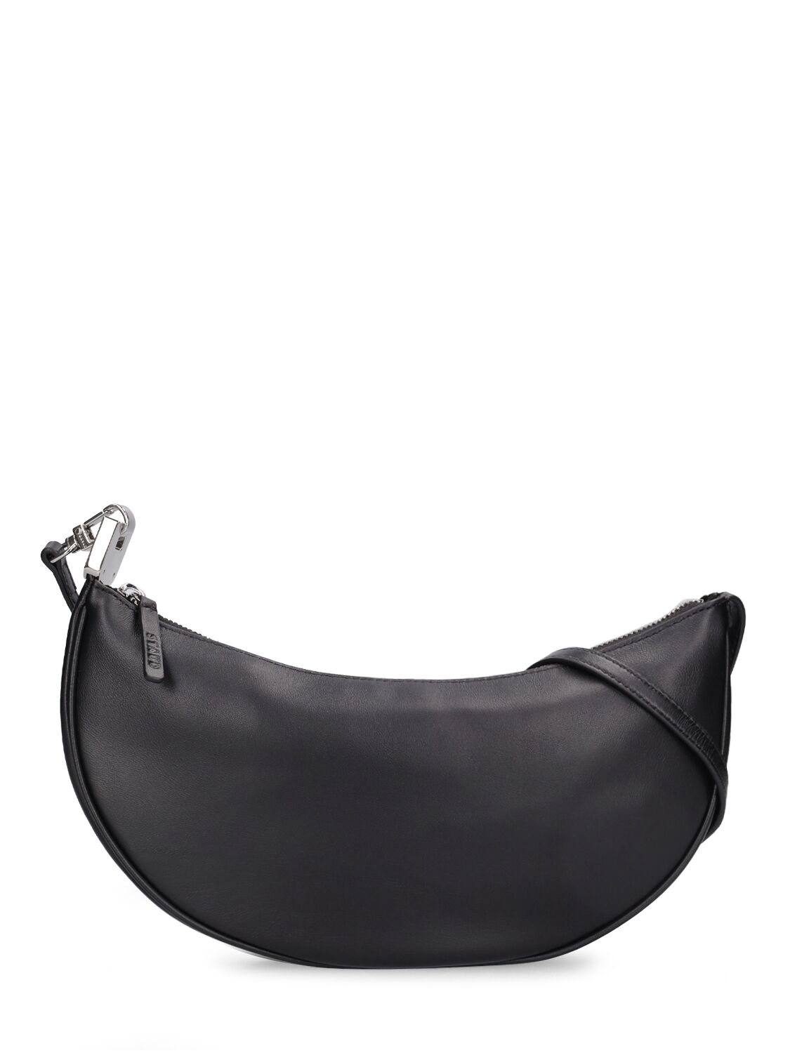 Staud Walker Leather Shoulder Bag In Black