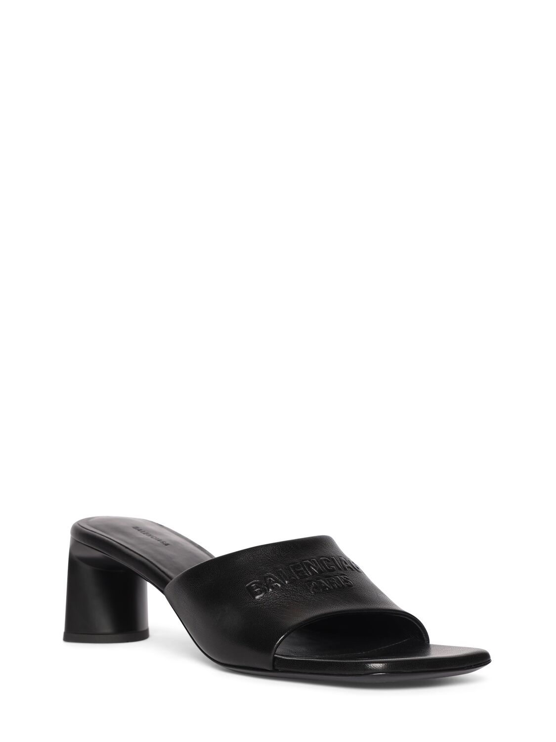 Shop Balenciaga 60mm Dutyfree Shiny Leather Sandals In Black