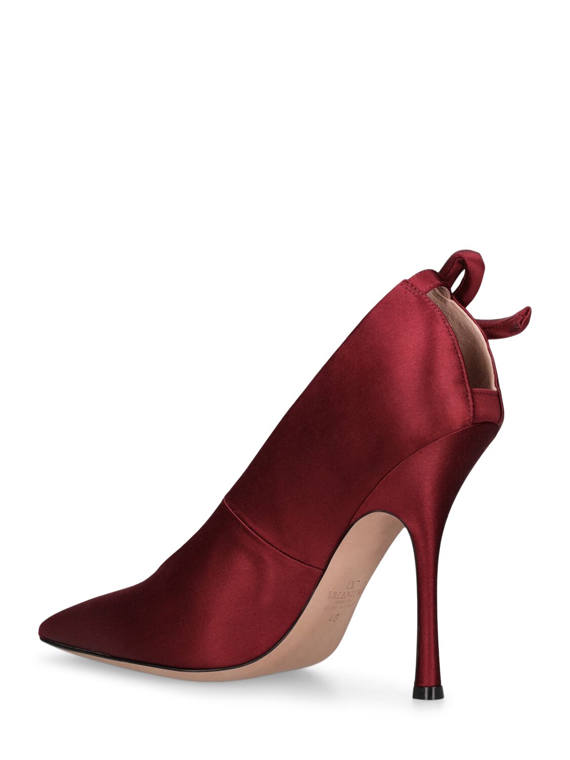 Shop Valentino 110mm Vg Nite-out Satin Pumps In Cordovan Red