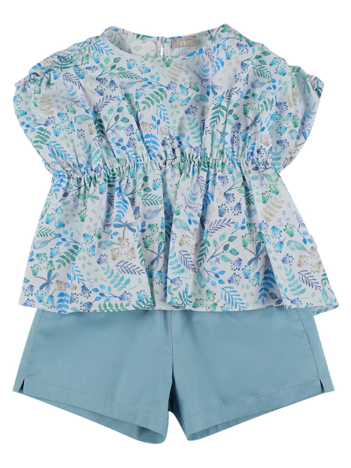 Image of Cotton Poplin Top & Stretch Shorts