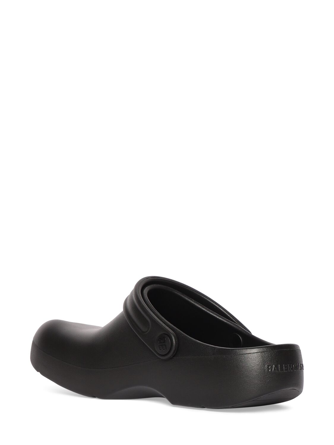 Shop Balenciaga 3cm Sunday Molded Rubber Slides In Black