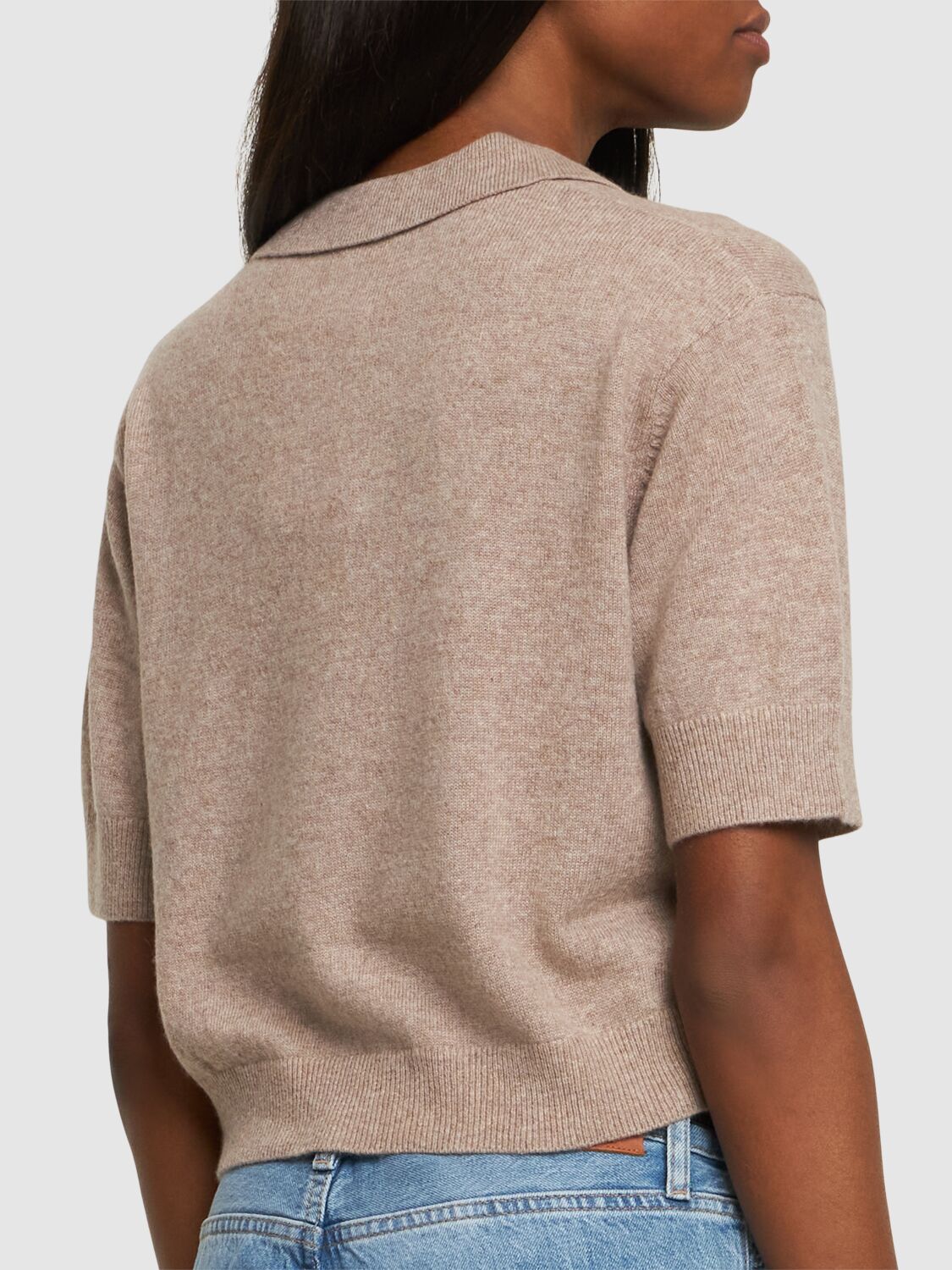 Shop The Garment Piemonte Cropped Cashmere Top In Brown