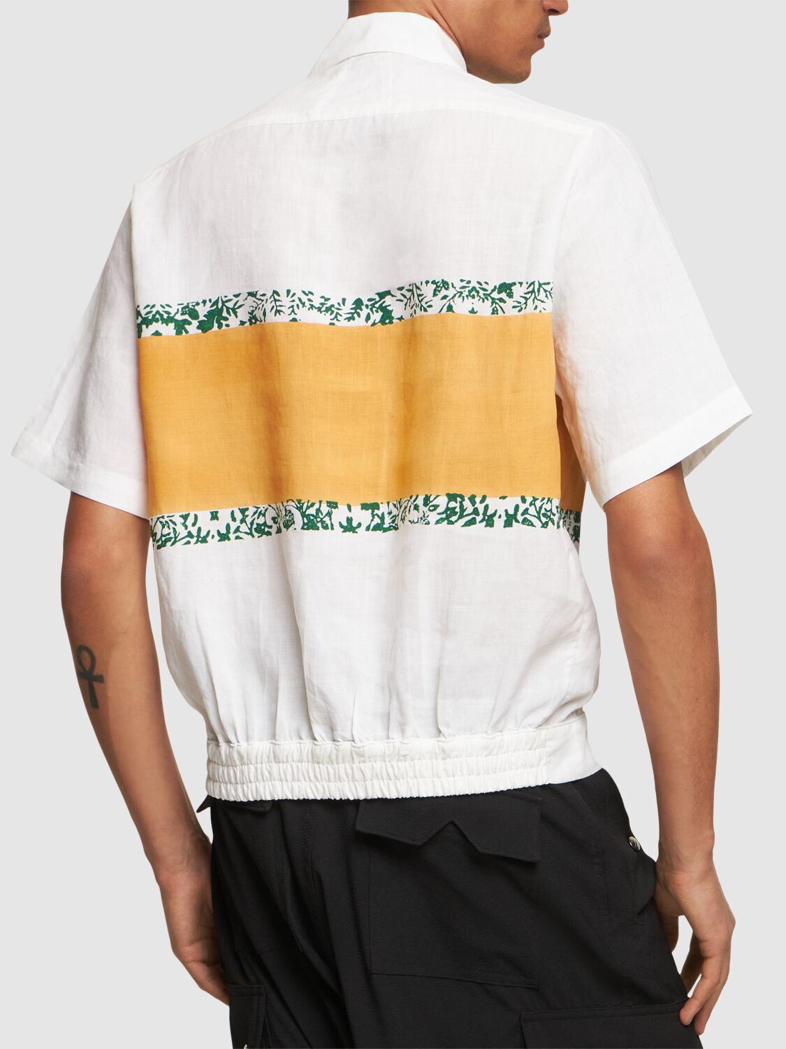 Shop Rhude Linen Cuban Shirt In Ivory