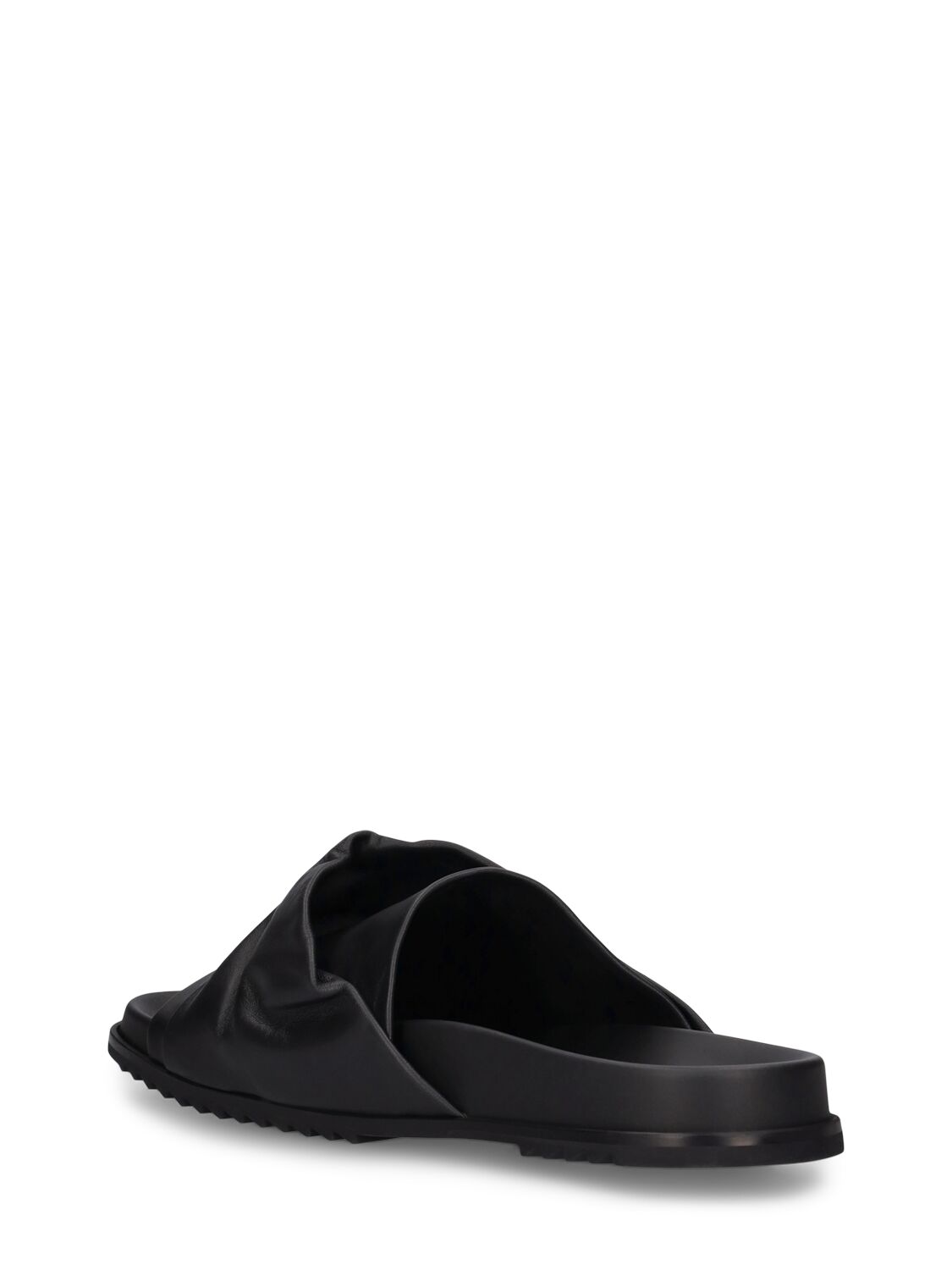 Shop Rick Owens Mobious Granola Leather Sandals In Black