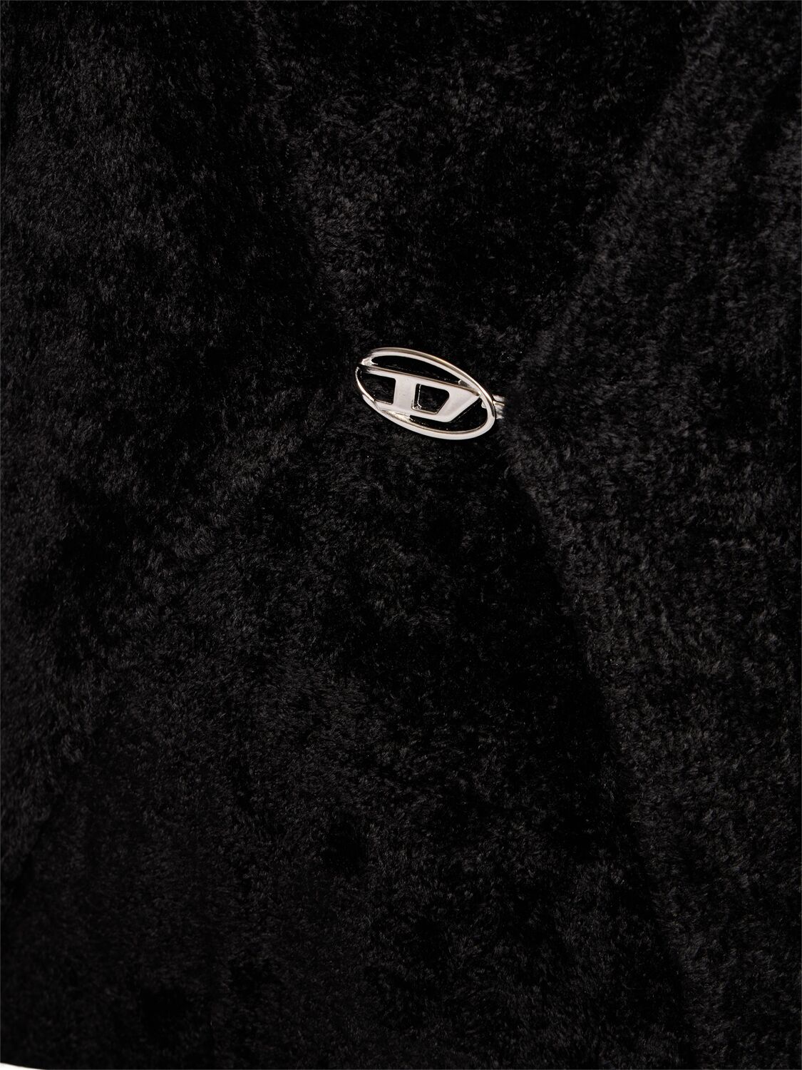 Shop Diesel M-carol Viscose Blend Knit Long Cardigan In Black