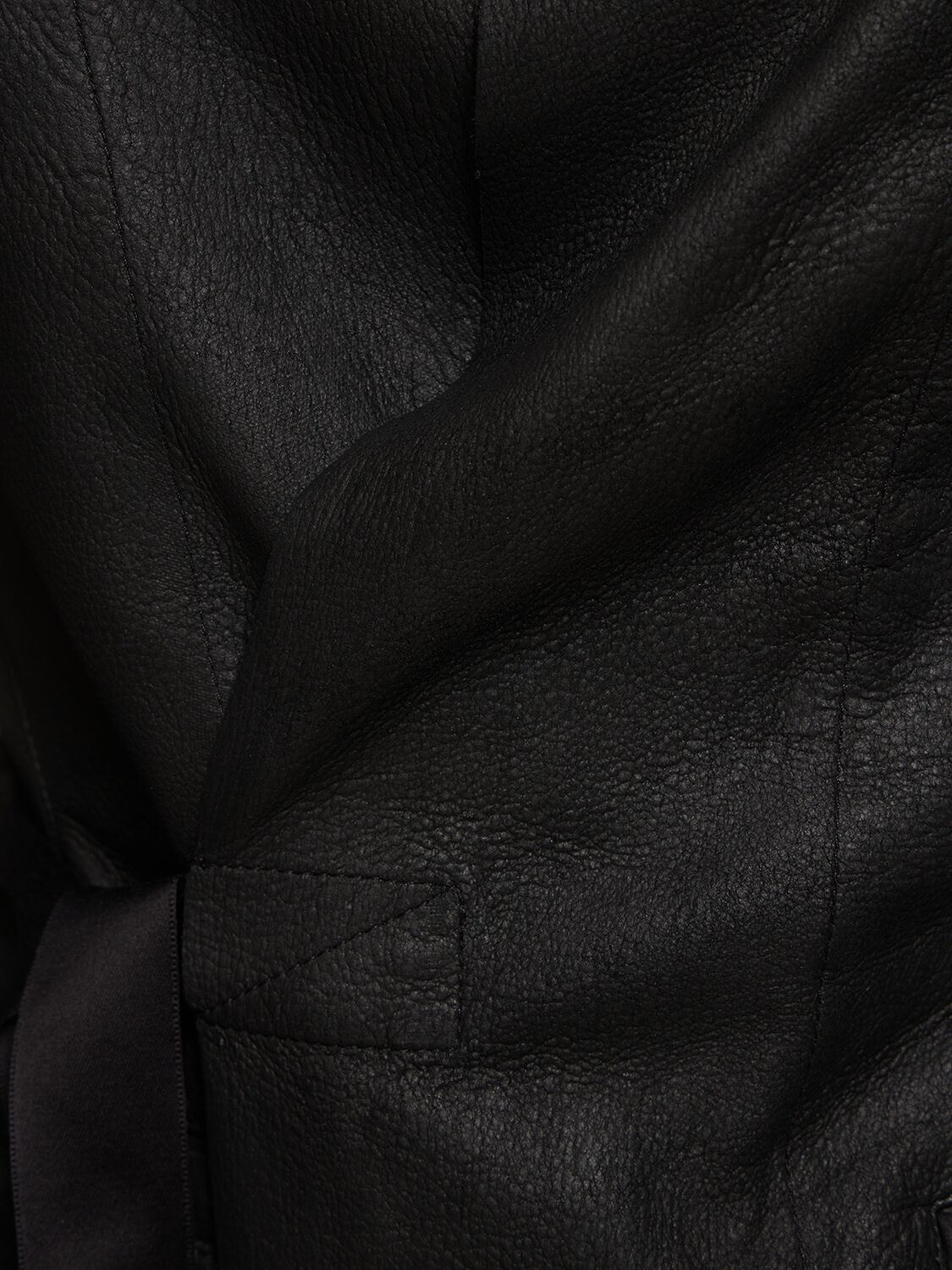 Shop Rick Owens Hollywood Leather Self-tie Jacket In 블랙