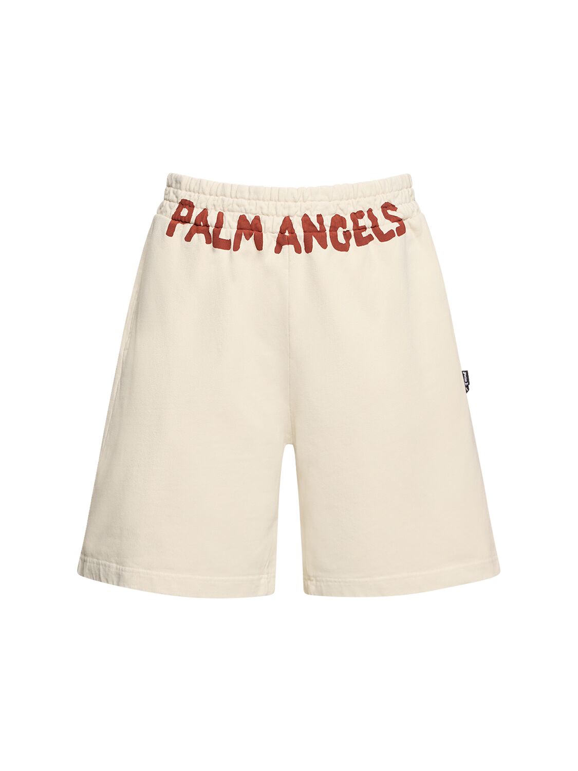 Palm Angels Seasonal Logo Cotton Sweatpants In Off-white