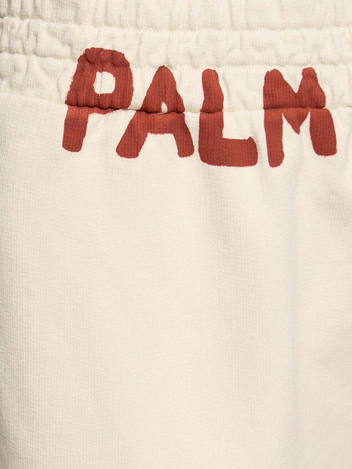 Shop Palm Angels Seasonal Logo Cotton Sweatpants In Off-white
