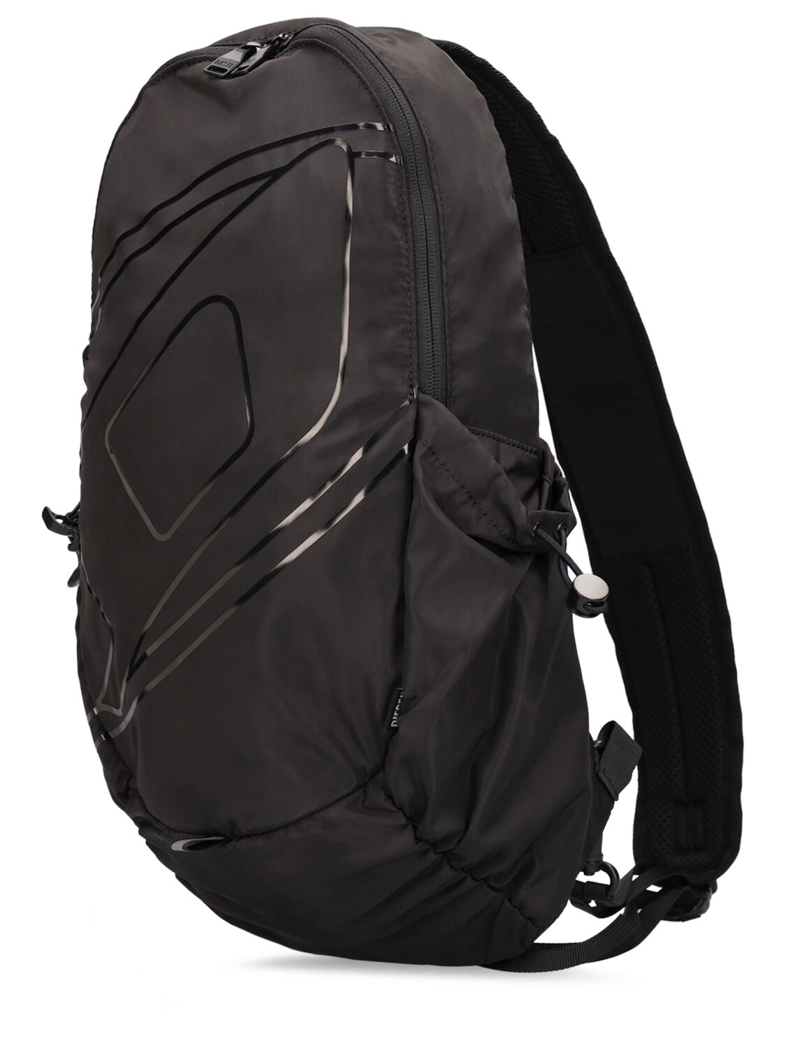 Shop Diesel Oval-d Light Nylon Body Bag In Black