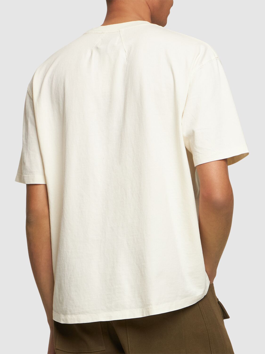 Shop Rhude Rossa Cotton T-shirt In Vintage White