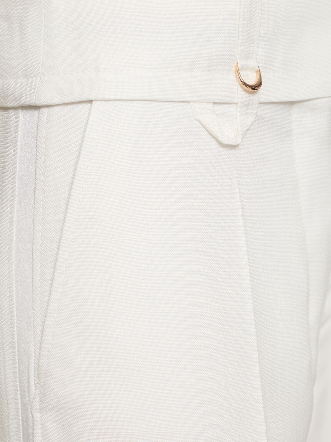 Shop Jacquemus Le Pantalon Tibau Viscose Pants In White