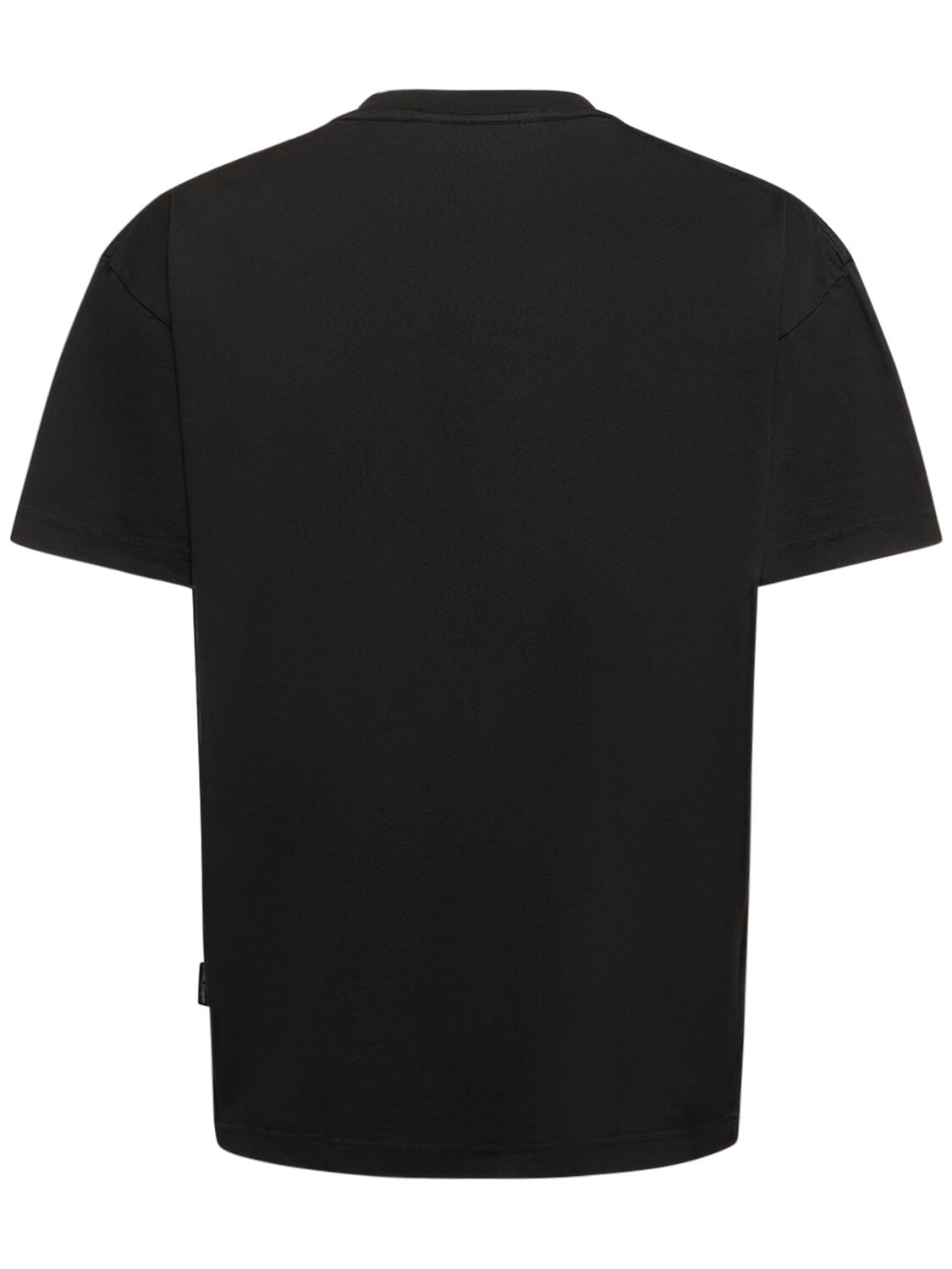 Shop Palm Angels Seasonal Logo Cotton T-shirt In Black