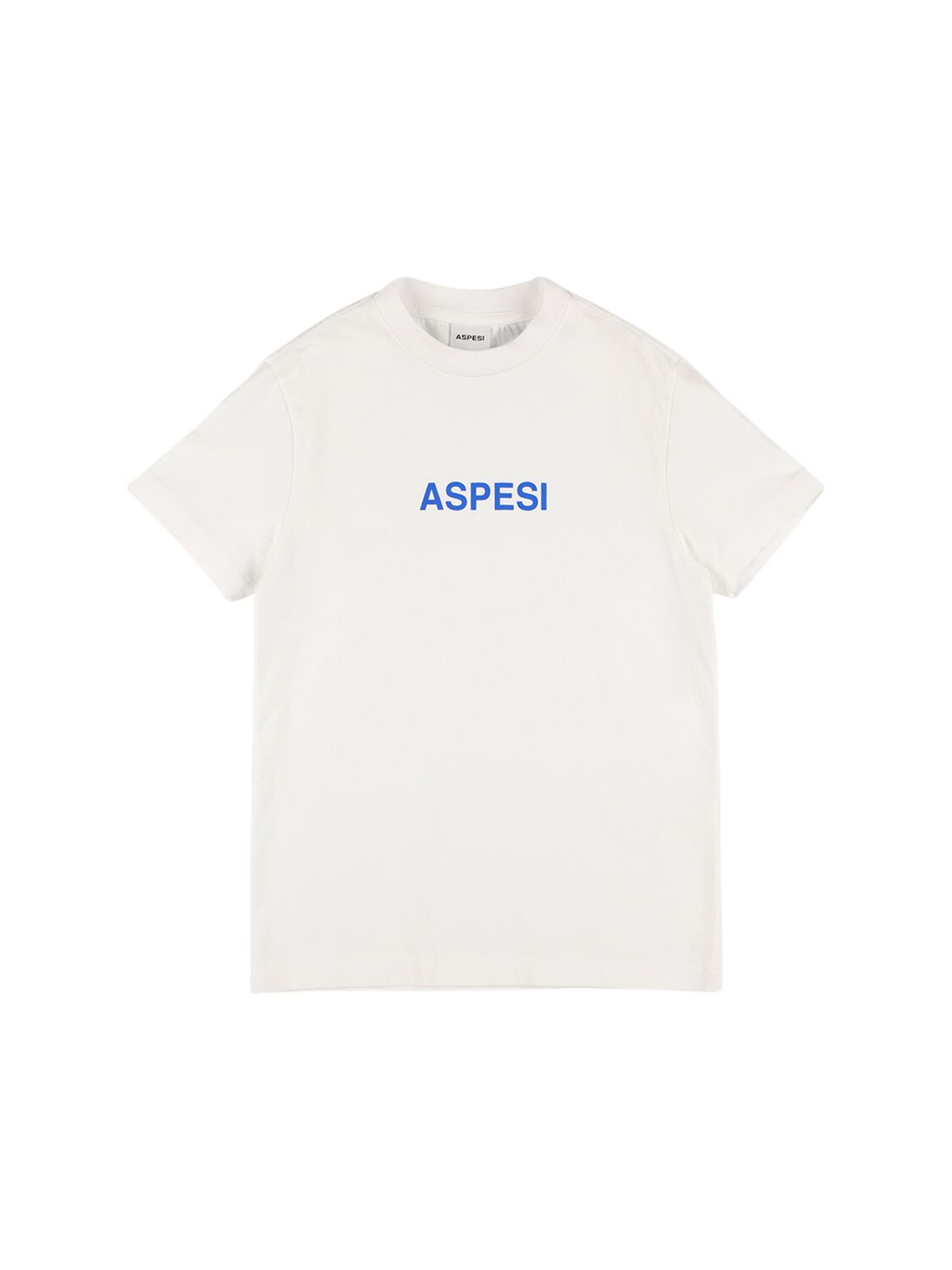 Aspesi Kids' Printed Logo Cotton Jersey T-shirt In White