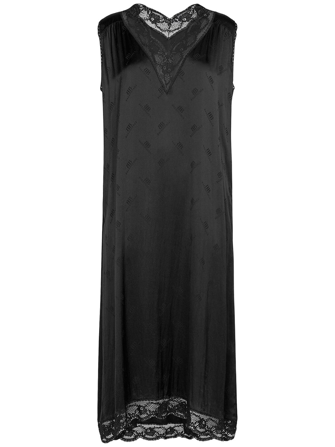 Balenciaga Négligé Silk Dress In Black