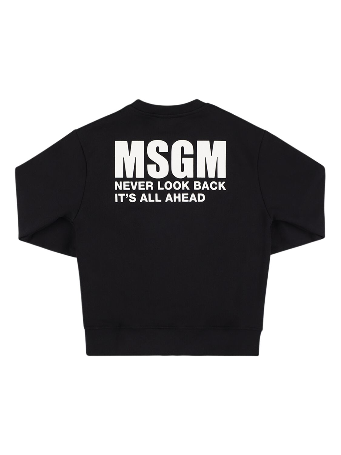 Msgm Kids' Cotton Sweatshirt In Black