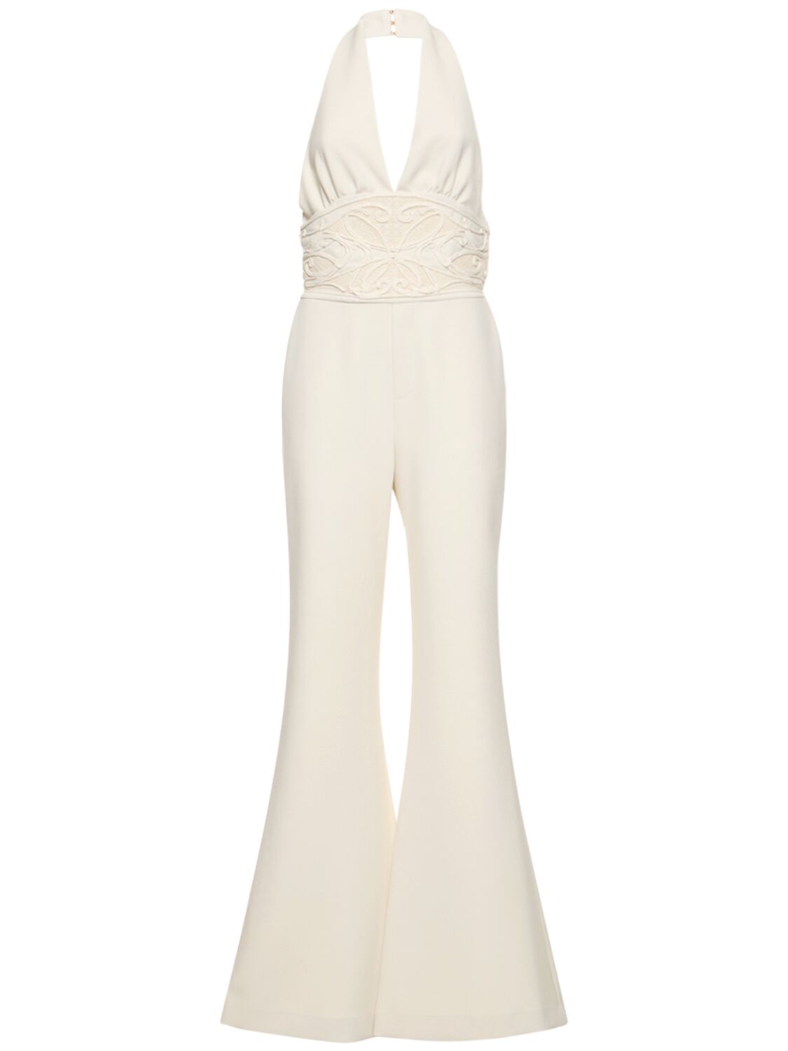 Embroidered Cady Jumpsuit