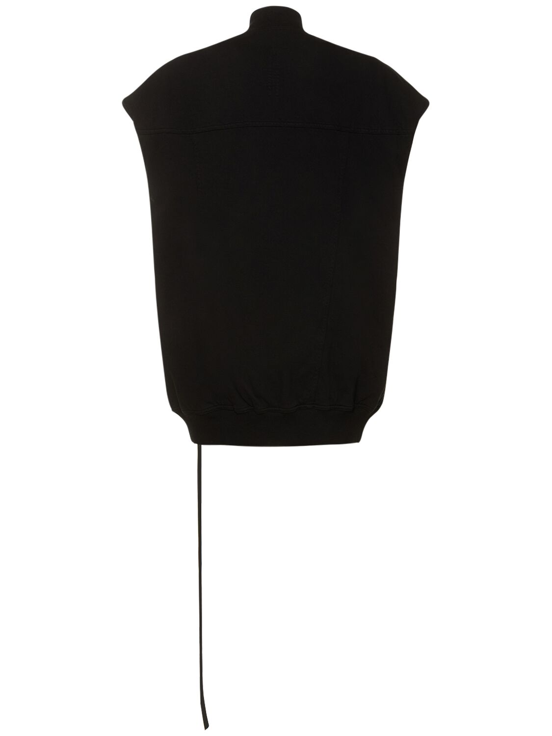 Shop Rick Owens Sleeveless Jersey Zip Vest In 블랙