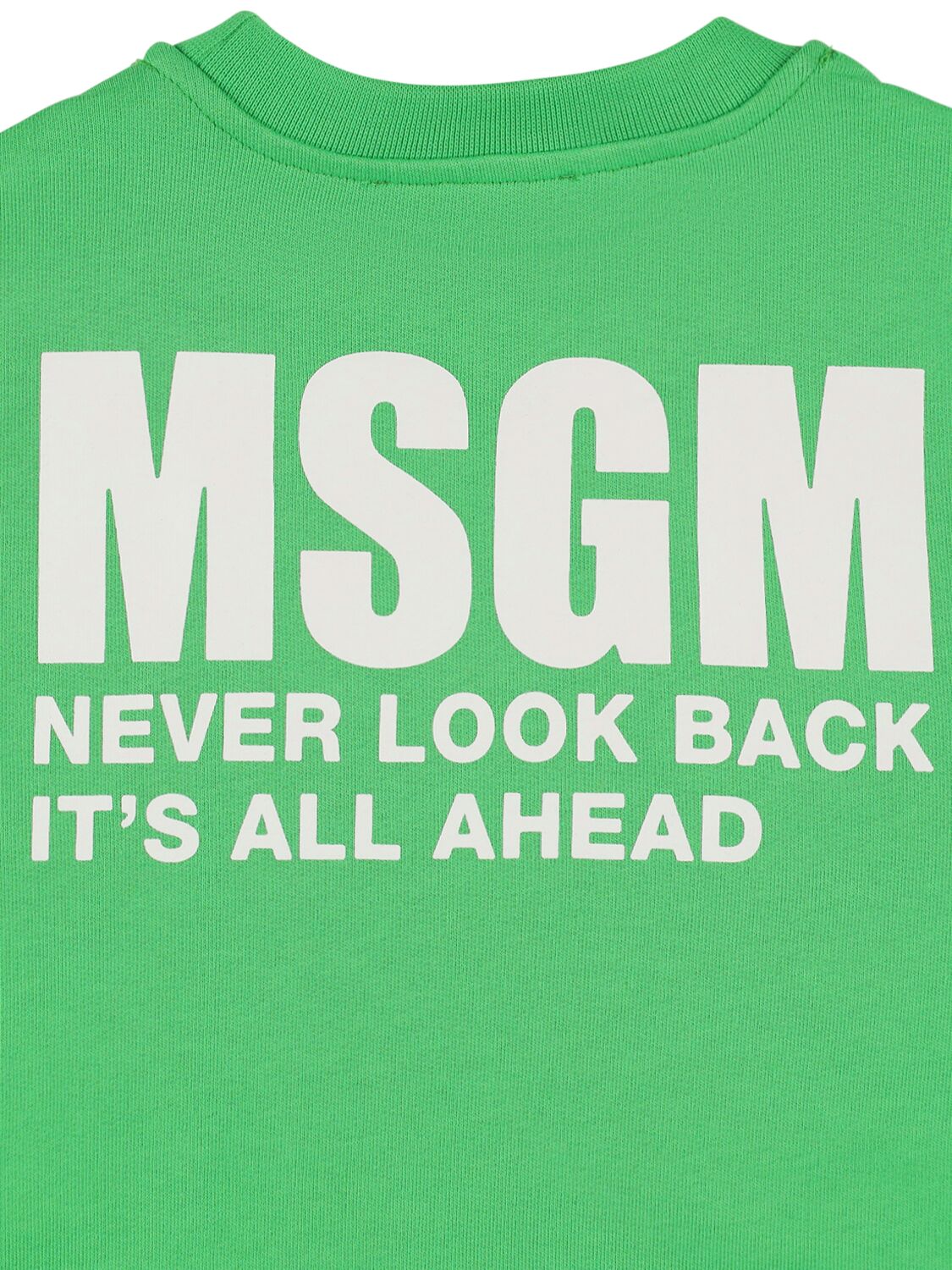 Shop Msgm Cotton Sweatshirt In Green