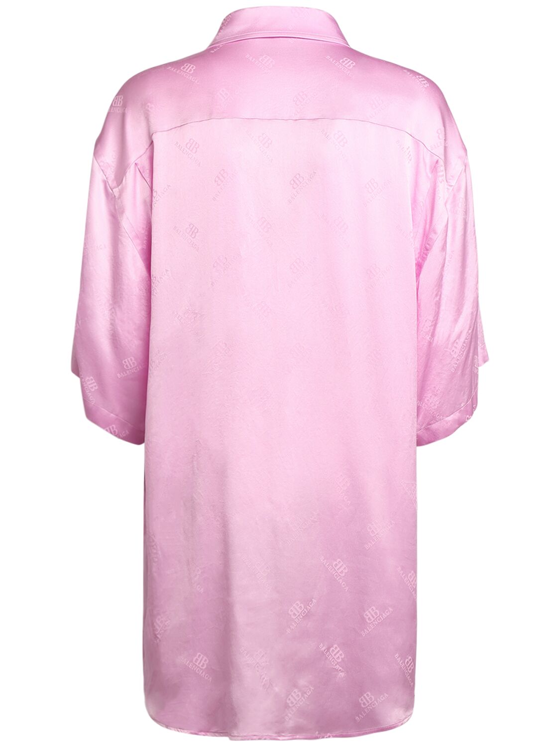 Shop Balenciaga Silk Minimal Shirt In Pink