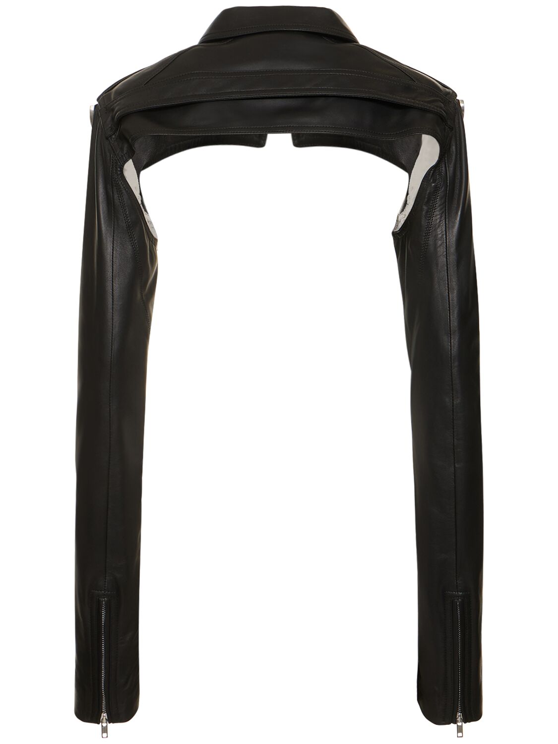 RICK OWENS Cropped Leather Bolero Jacket | Smart Closet