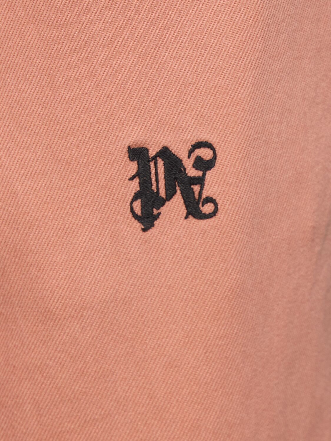 Shop Palm Angels Monogram Cotton Travel Sweatpants In Pink