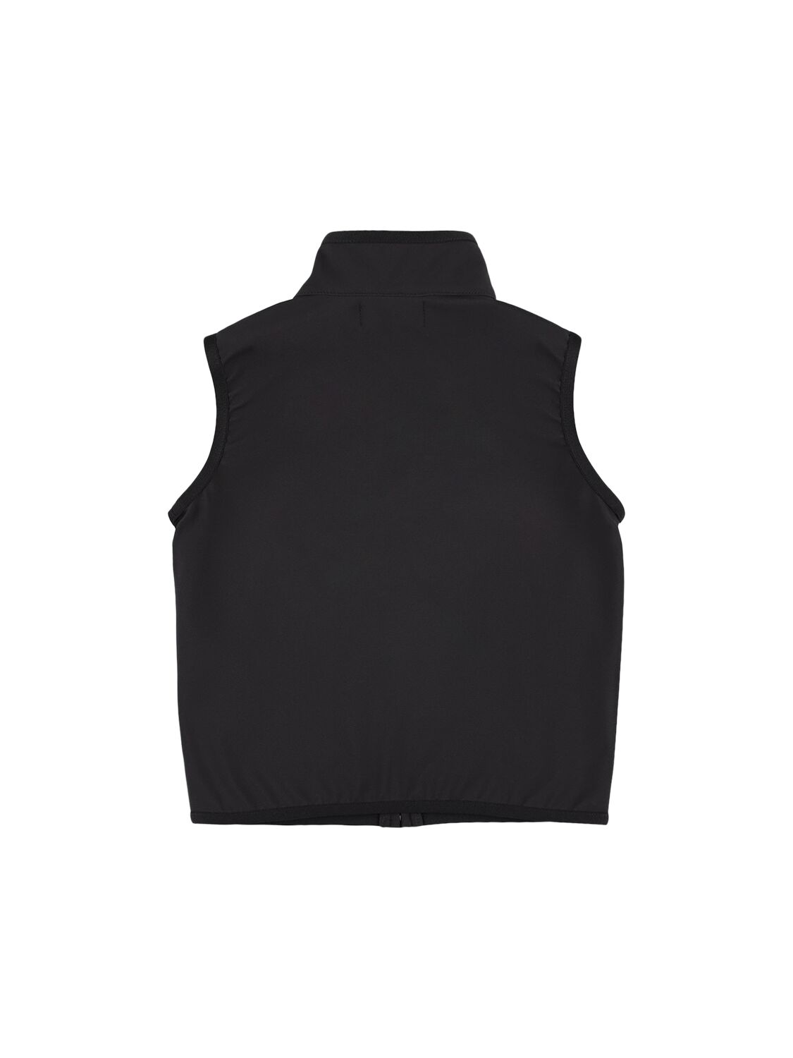 Stone Island Softshell Nylon Vest W/ Logo Patch In 黑色