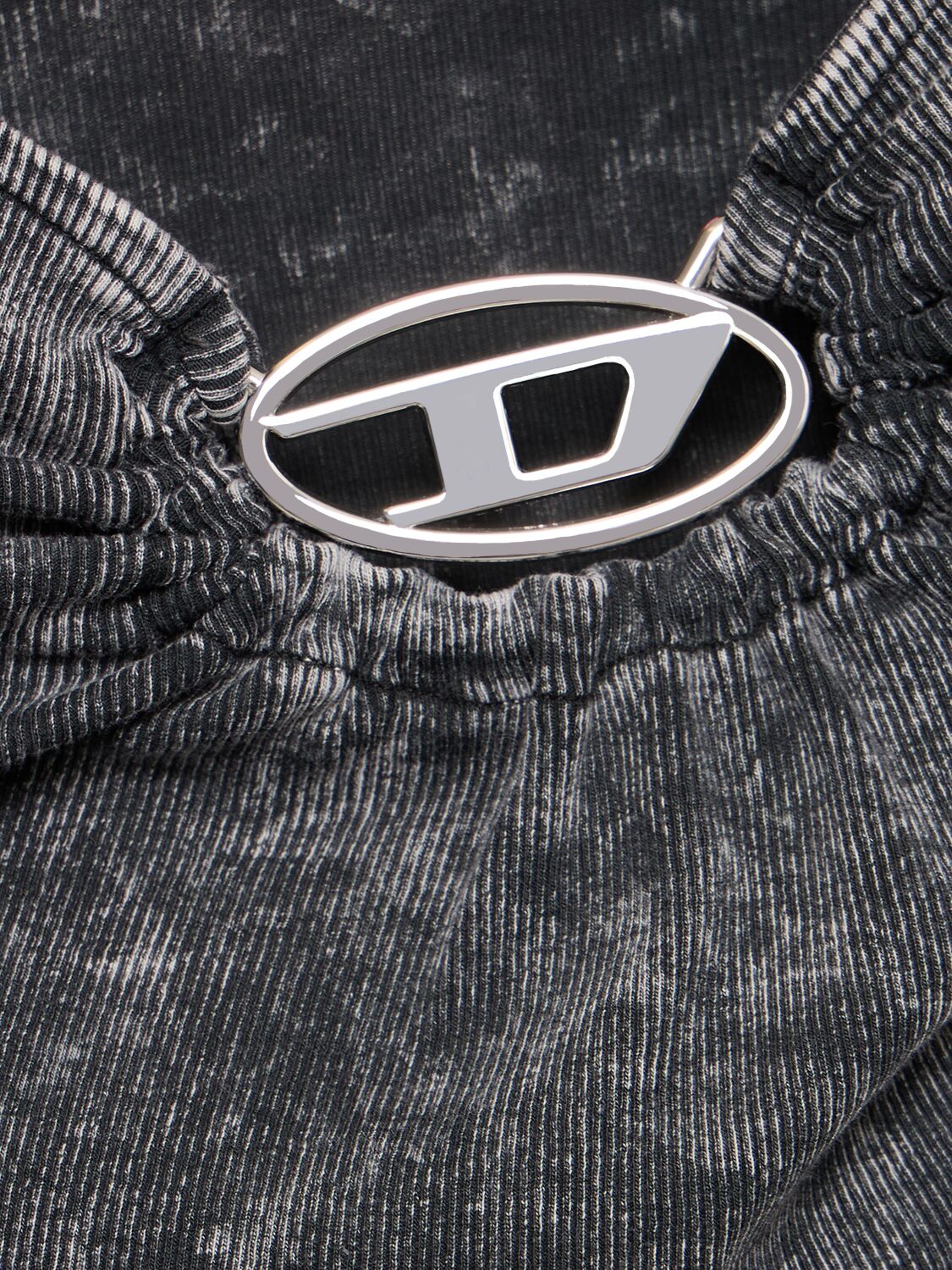 Shop Diesel T-respec Logo Stretch Cotton Shirt In Grey