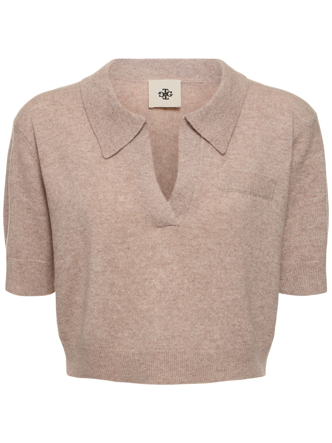 The Garment Piemonte Cropped Cashmere Top In Brown