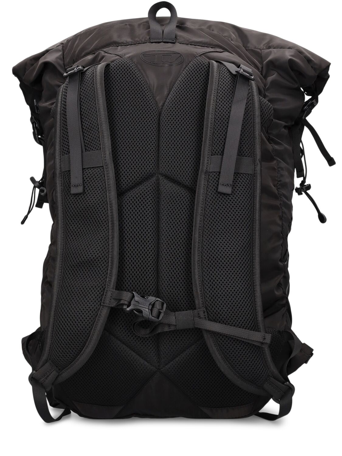 Shop Diesel Oval-d Light Nylon Backpack In Black