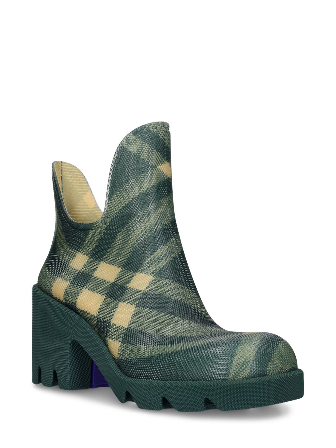 Shop Burberry 65mm Lf Marsh Rubber Rainboots In Grün,gelb