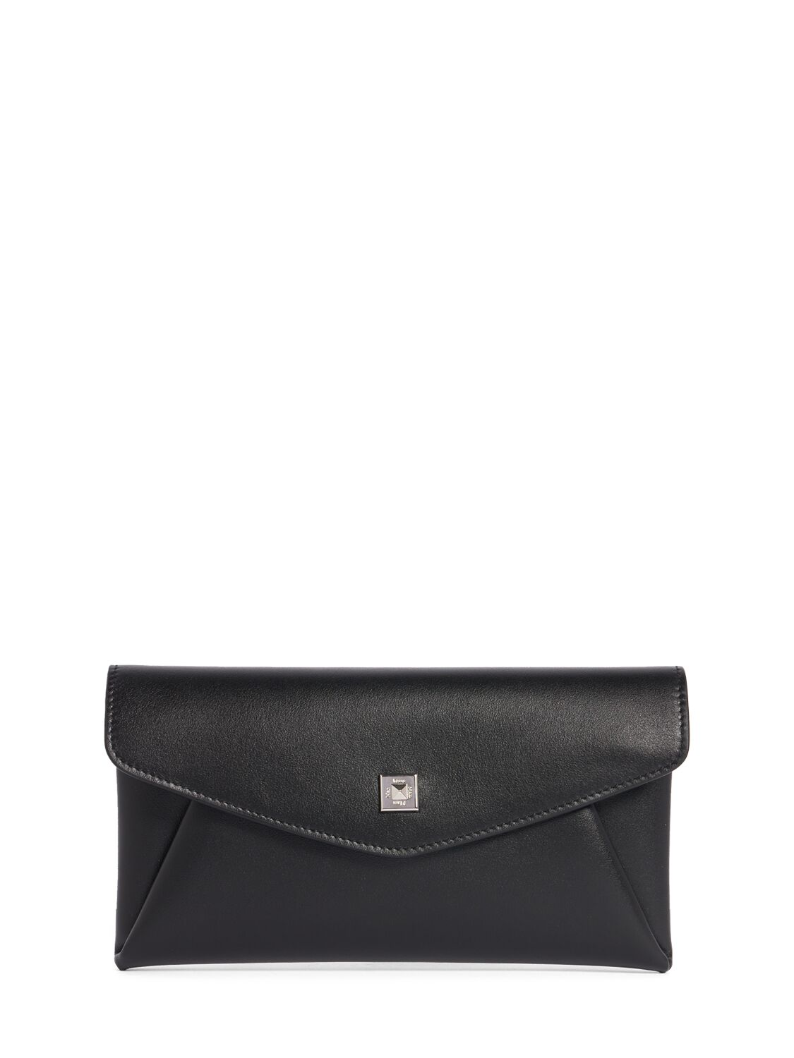 Max Mara Leather Wallet W/ Chain In Black