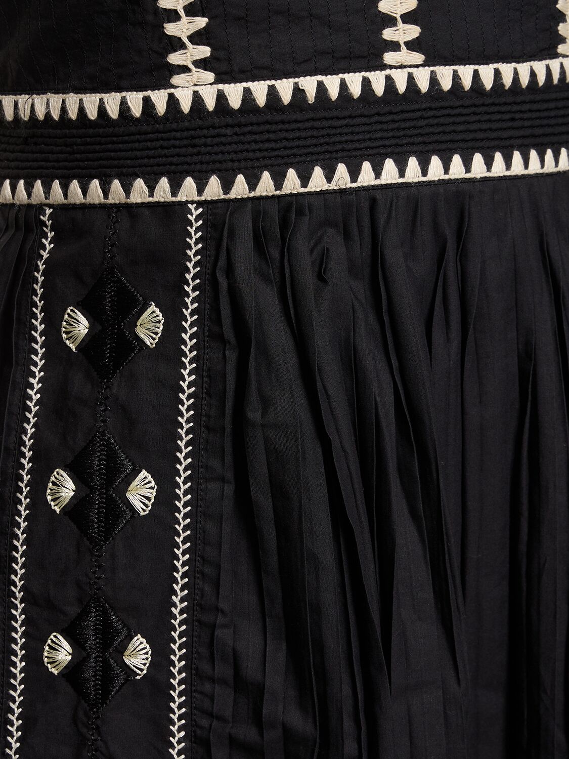 Shop Ulla Johnson Elin Cotton Midi Dress In Black