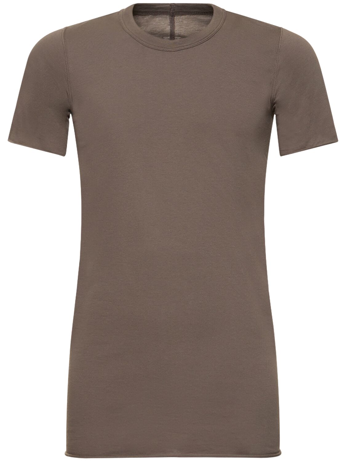 Rick Owens Basic Cotton T-shirt In Dust