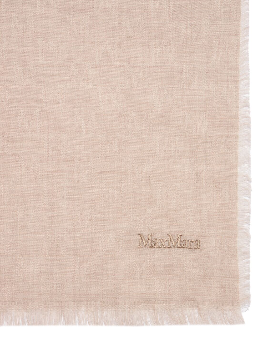 Shop Max Mara Magico Wool Scarf In Beige