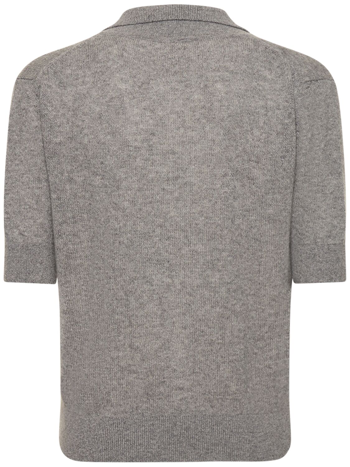 Shop Khaite Shrunken Jo Cashmere Blend Sweater In Grey