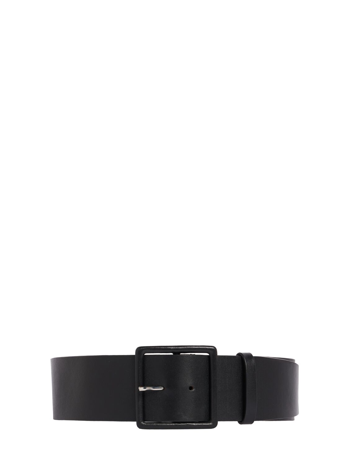 Max Mara 60mm Comfy Leather Belt In Black