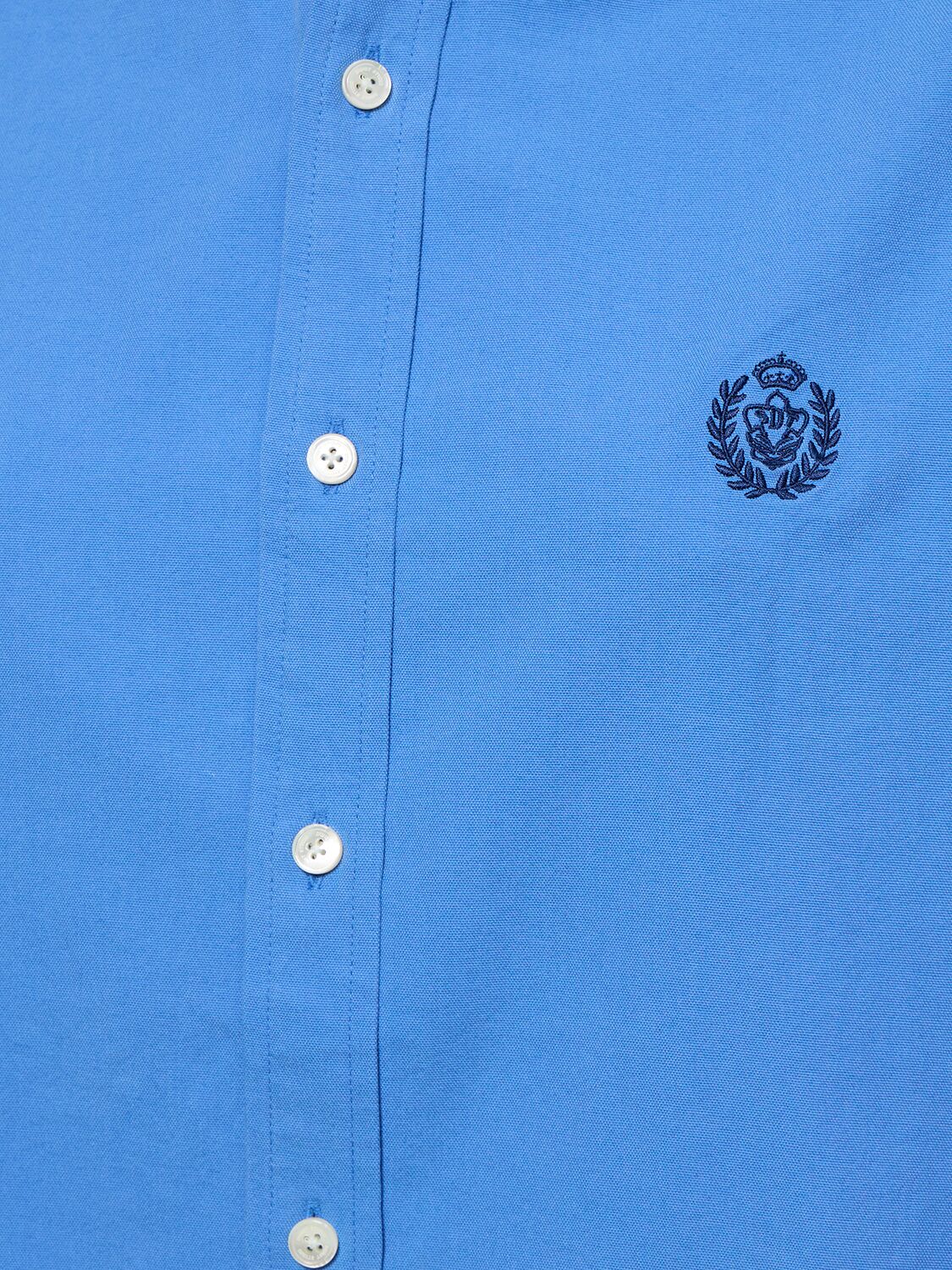 Shop Dunst Classic Cotton Boyfriend Shirt In Blue