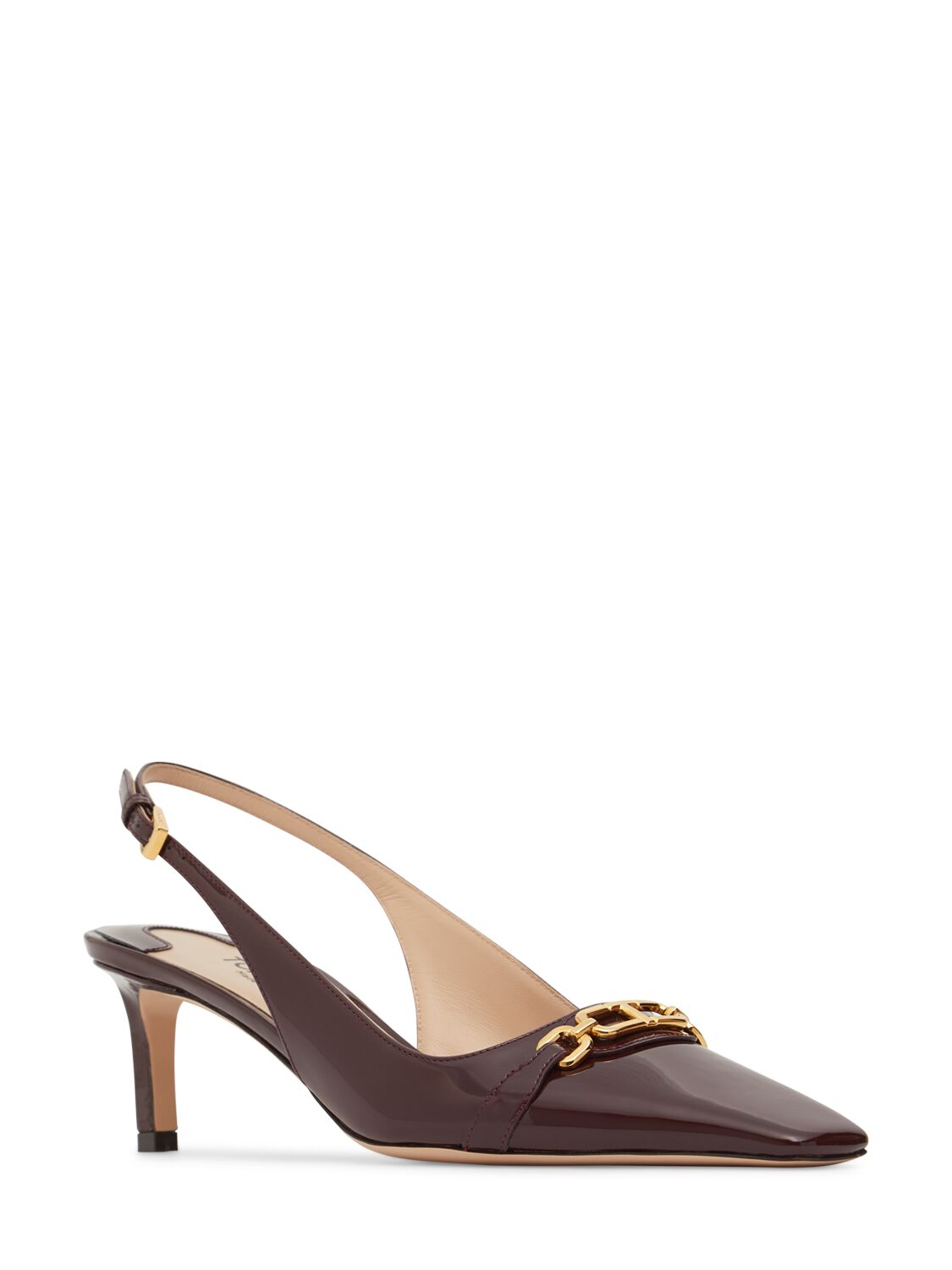 Shop Tom Ford 55mm Patent Leather Slingbacks In Dark Red