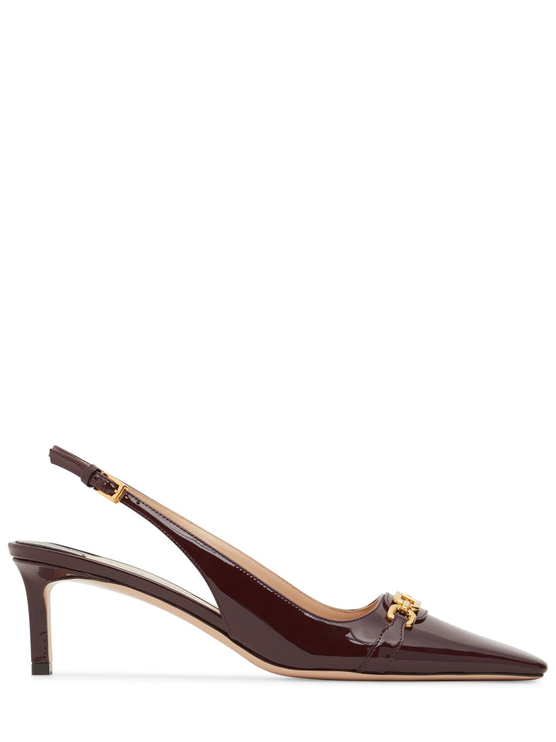 Tom Ford 55mm Patent Leather Slingbacks In Dark Red