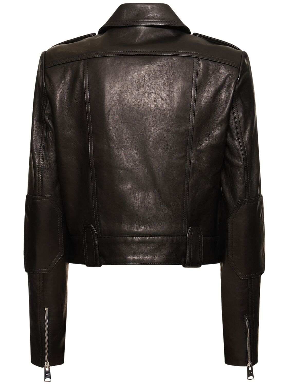 Shop Khaite Cordelia Leather Jacket In Black