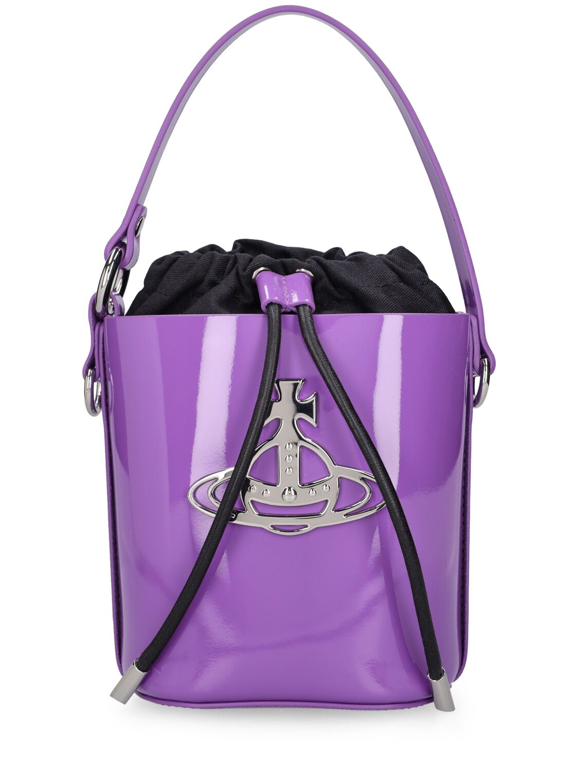 Vivienne Westwood Daisy Leather Bucket Bag In Purple