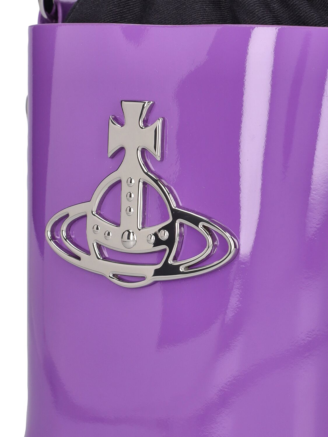 Shop Vivienne Westwood Daisy Leather Bucket Bag In Purple